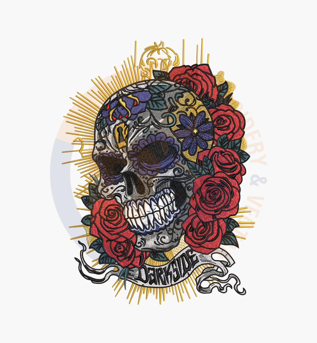 Skull Dark Side Embroidery