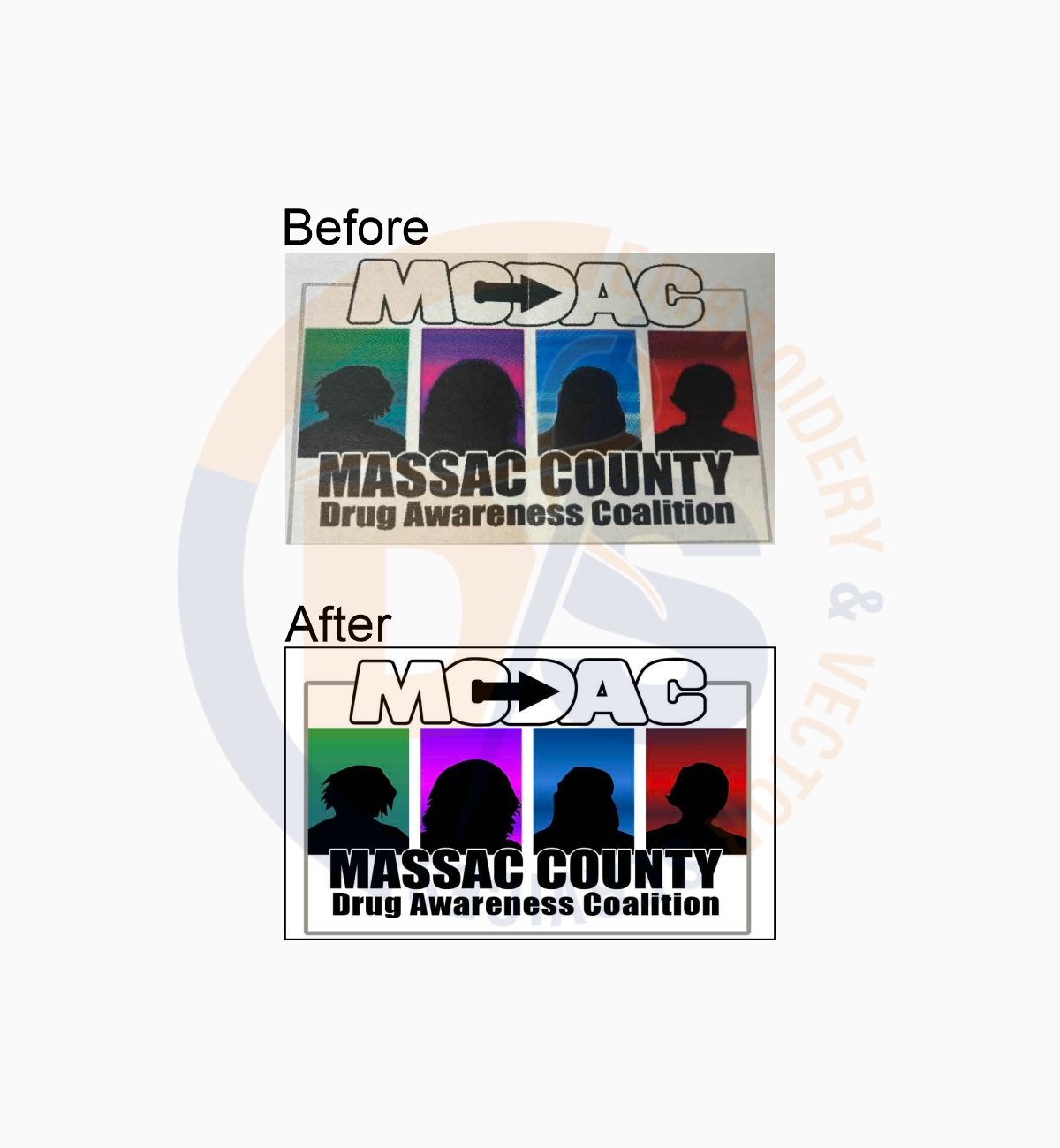 cartoon portrait illustrator digitize stitch