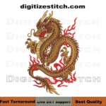 Dragon Embroidery Design
