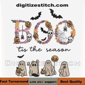 Boo Embroidery Design