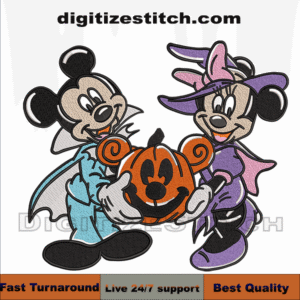 Mickey Hellowen Embroidery Design