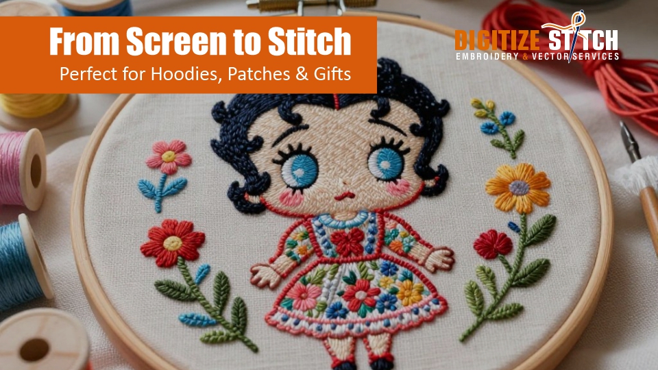 Captivating Betty Doll Embroidery Design for Crafters